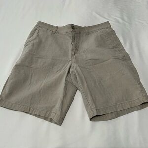 Marc Anthony Tan Linen Cotton Blend Shorts